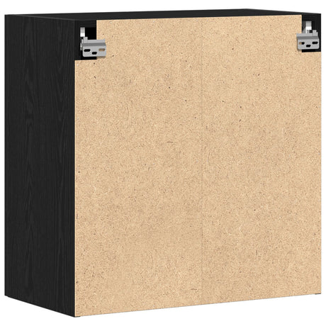 Wall Cabinet Black Oak 60X31X60 Cm Engineered Wood