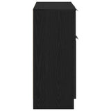 Black Oak Sideboard 60X30X70 Cm Engineered Wood