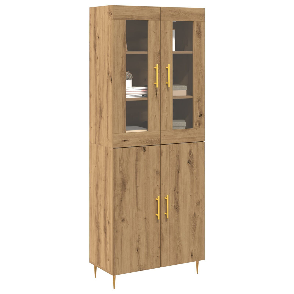 Highboard Artisan Oak 69.5X34X180 Cm Engineered Wood
