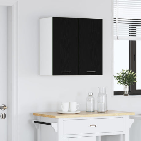 Black Oak Hanging Cabinet 60X31X60 Cm Made Of Engineered Wood