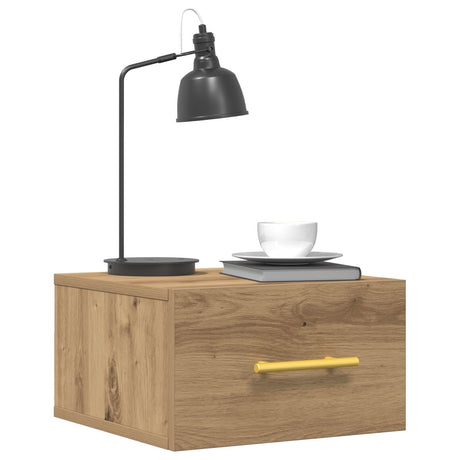 Bedside Cabinets 2 Pcs Wall-Mounted Artisan Oak 35X35X20 Cm