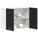Black Oak Hanging Cabinet - 80X31X60 Cm - Made Of Engineered Wood