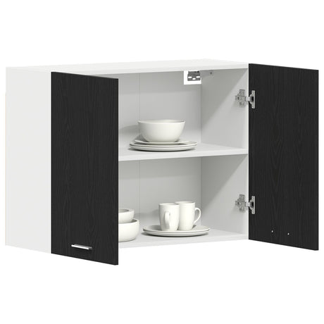 Black Oak Hanging Cabinet - 80X31X60 Cm - Made Of Engineered Wood