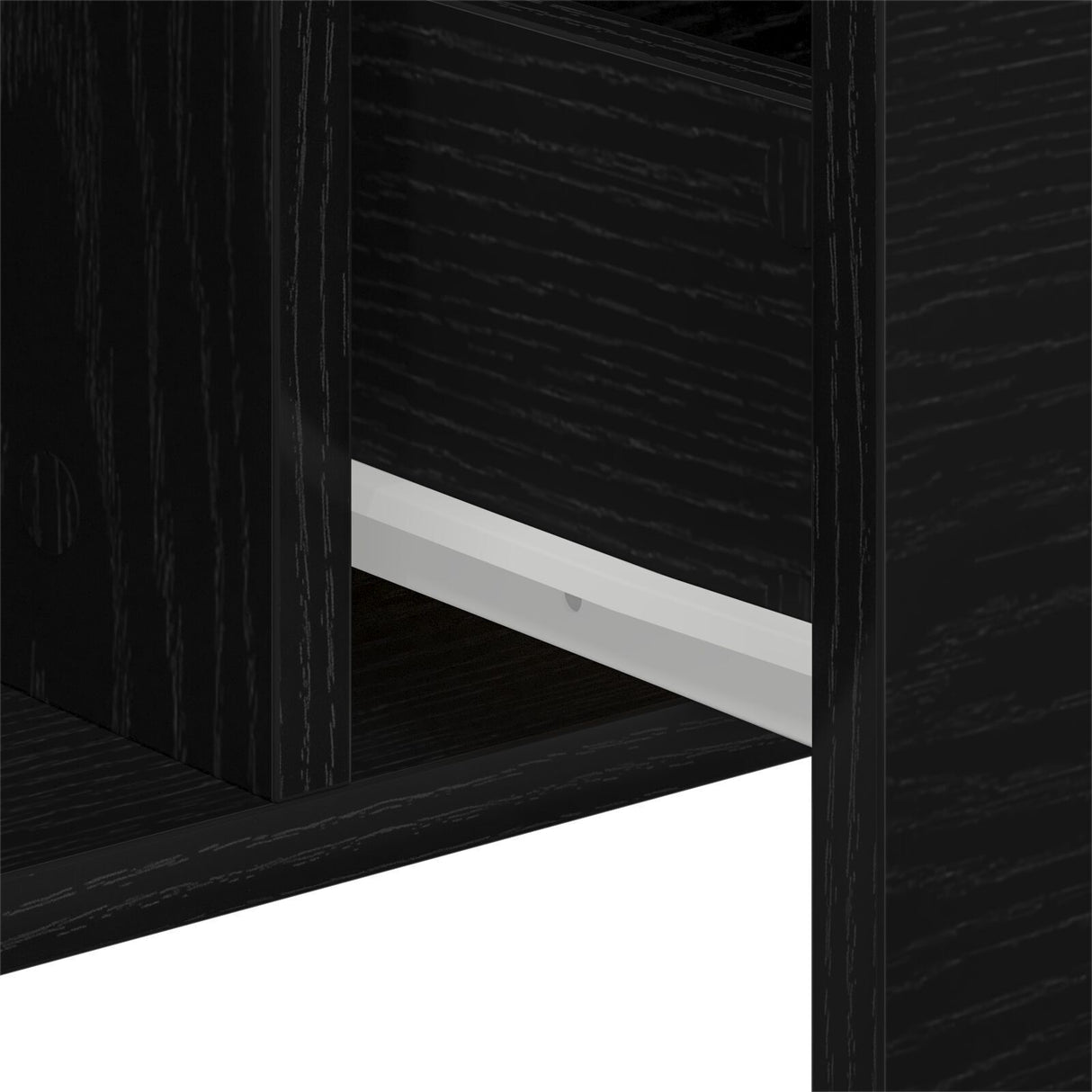 Black Oak Sideboard - 100 X 36 X 60 Cm - Made Of Engineered Wood