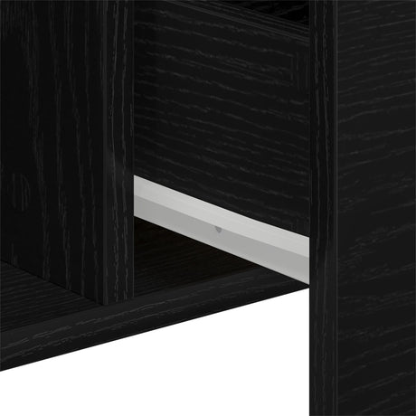Black Oak Sideboard - 100 X 36 X 60 Cm - Made Of Engineered Wood