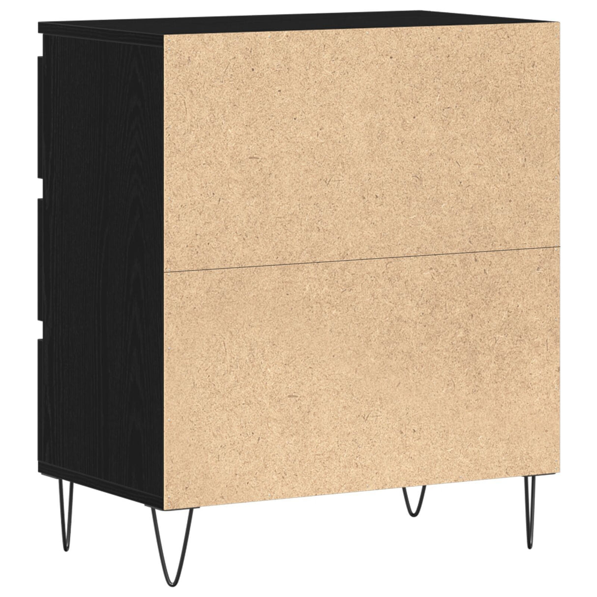 Sideboard With Drawers Black Oak 60X35X70 Cm Engineered Wood