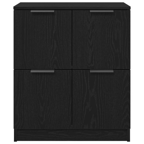 Black Oak Sideboard - 60 X 30 X 70 Cm - Made Of Engineered Wood