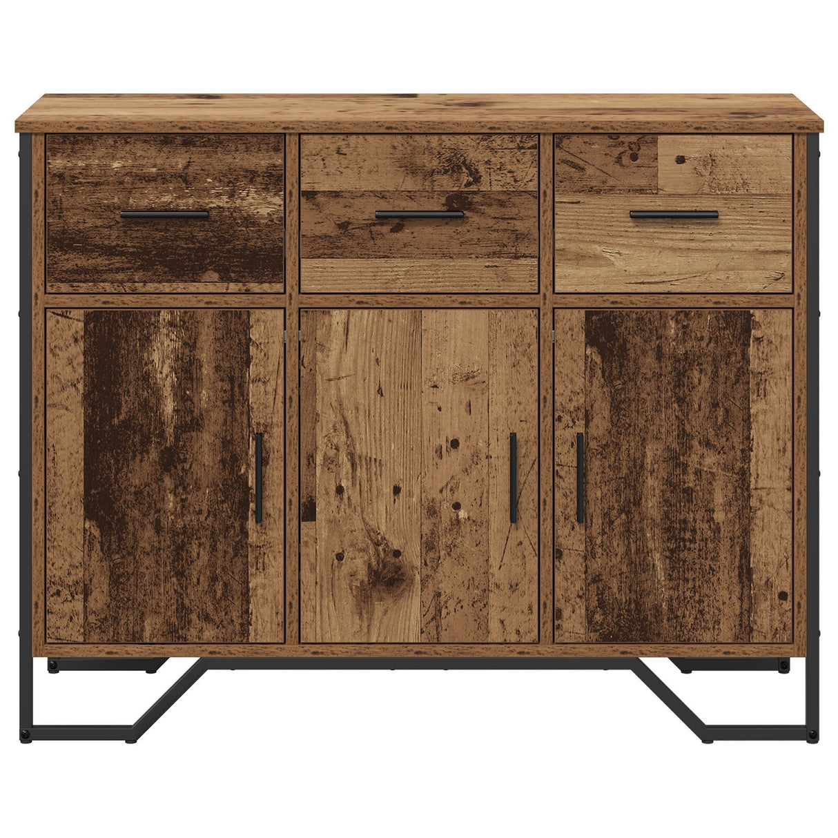 Sideboard Old Wood Oak 97X32.5X74.5 Cm Engineered Wood