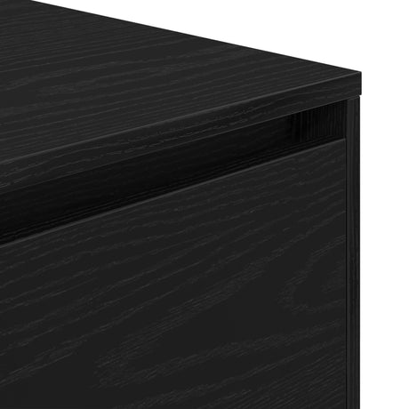Box Drawer Black Oak 40,5X40X40 Cm Engineered Wood