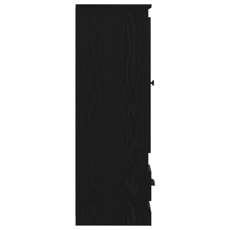 Highboard Black Oak 36X35,5X103,5 Cm Engineered Wood
