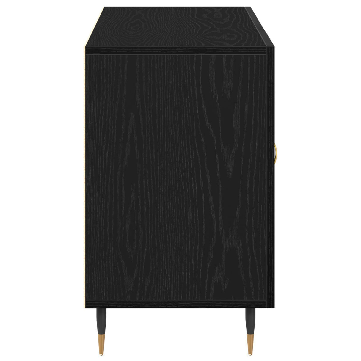 Sideboard Black Oak 100X36X60 Cm Engineered Wood