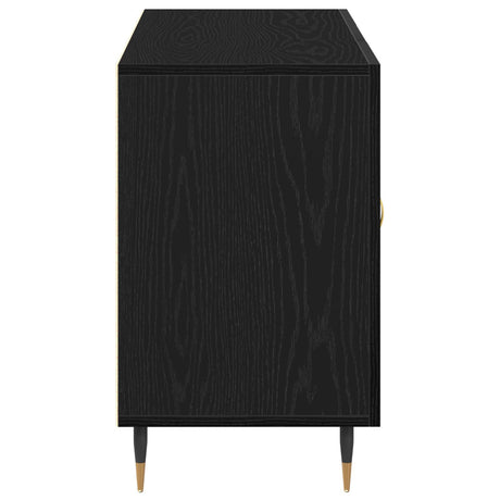 Sideboard Black Oak 100X36X60 Cm Engineered Wood