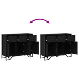 Sideboard Black Oak 97X32.5X74.5 Cm Engineered Wood