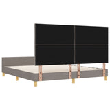 Bed Frame In Taupe, 180X200 Cm, Fabric