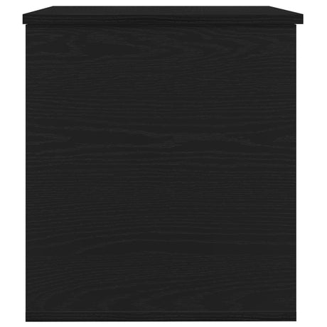 Storage Box With Lid Black Oak 60X42X46 Cm Engineered Wood