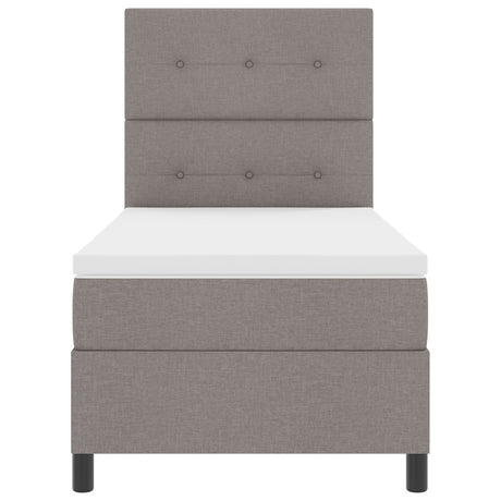 Box Spring Bed With Mattress Taupe 80X200 Cm Fabric