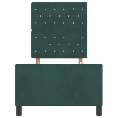 Bed Frame Dark Green 80X200 Cm Velvet