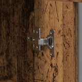 Wall-Mounted Cabinet With Glass Doors - Old Wood - 69.5X34X90 Cm