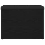 Storage Bench Black Oak 60X40X45 Cm Engineered Wood