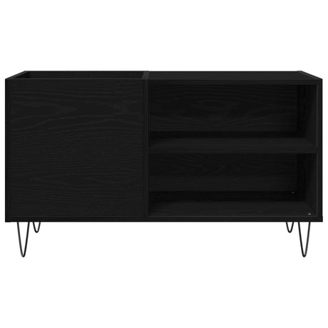 Record Cabinet Black Oak 84,5X38X48 Cm Engineered Wood