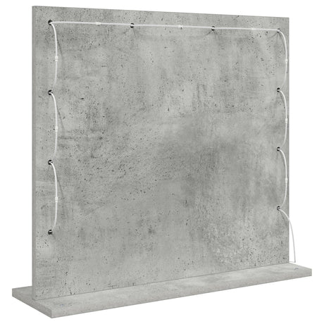 Vanity Mirror With Led Lights Concrete Grey 60X55X18 Cm