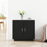 Sideboard Black Oak 80X40X75 Cm Engineered Wood