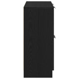 Black Oak Sideboard - 60 X 30 X 70 Cm - Made Of Engineered Wood