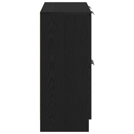 Black Oak Sideboard - 60 X 30 X 70 Cm - Made Of Engineered Wood