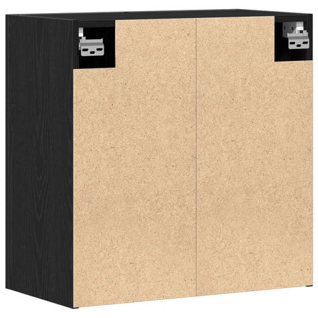 Wall Cabinet Black Oak 60X31X60 Cm Engineered Wood