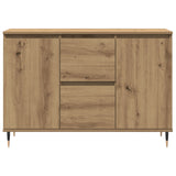 Sideboard With Doors & Drawers Artisan Oak 101,5X35X70 Cm