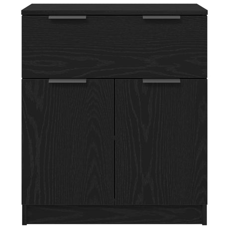 Black Oak Sideboard 60X30X70 Cm Engineered Wood