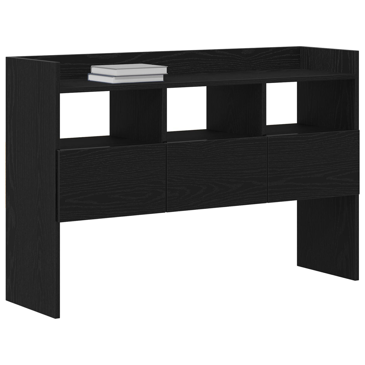 Black Oak Sideboard 105X30X70 Cm Made From Engineered Wood