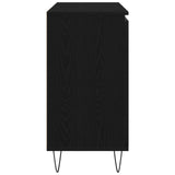 Sideboard Black Oak 101,5X35X70 Cm Engineered Wood