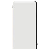 Hanging Glass Cabinet In Black Oak - 60X31X60 Cm, Made From Engineered Wood