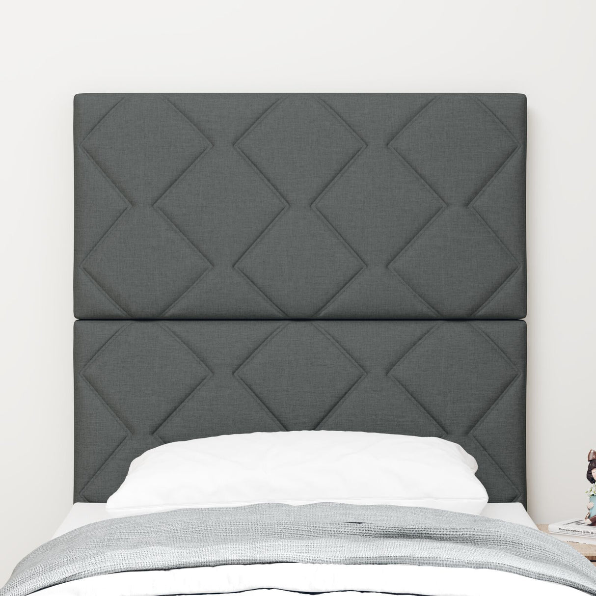 Headboard Diamond Blocks Design Fabric,  Headboard Diamond Blocks Design 160 Cm Fabric