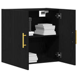 Wall Cabinet Black Oak 60X31X70 Cm Engineered Wood