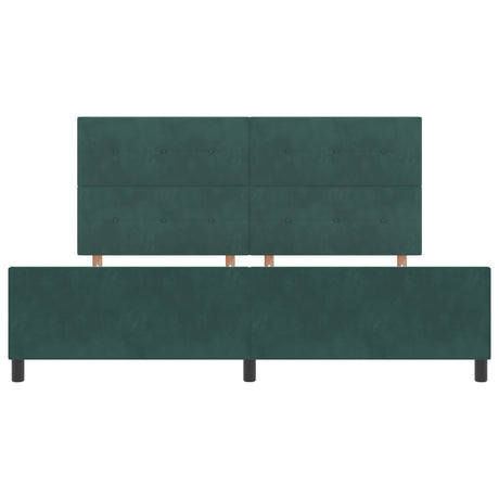 Bed Frame Dark Green 200X200 Cm Velvet