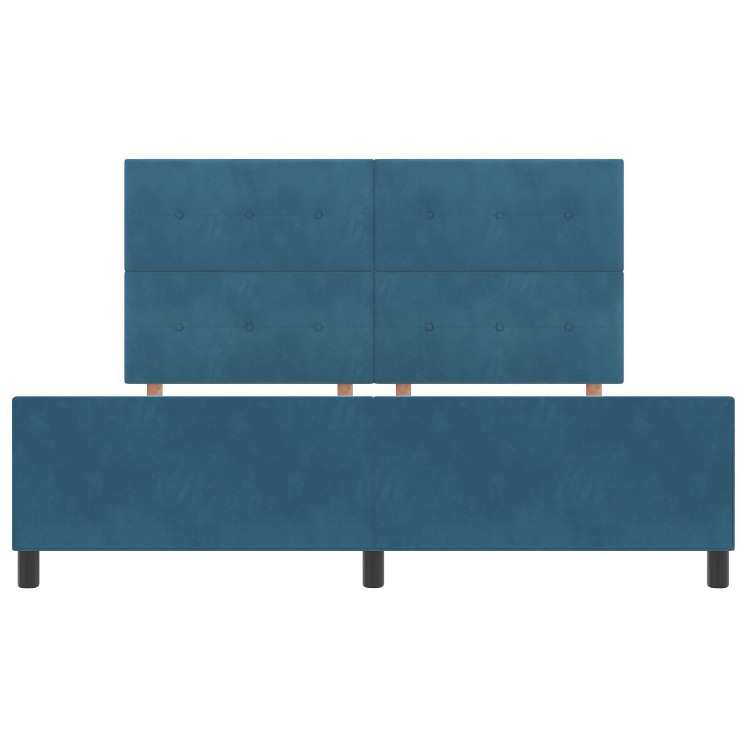 Bed Frame Dark Blue 180X200 Cm Velvet