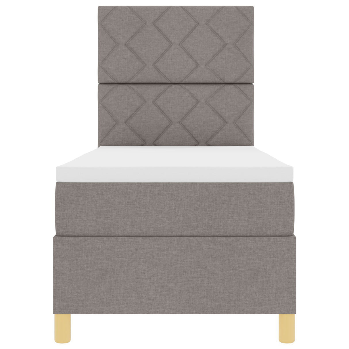 Box Spring Bed With Mattress Taupe 80X200 Cm Fabric