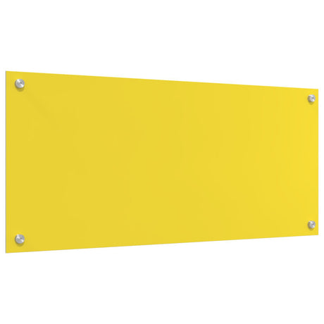 Kitchen Backsplash Yellow 90X40X0.6 Cm Tempered Glass