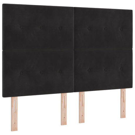 Bed Frame Black 140X200 Cm Velvet