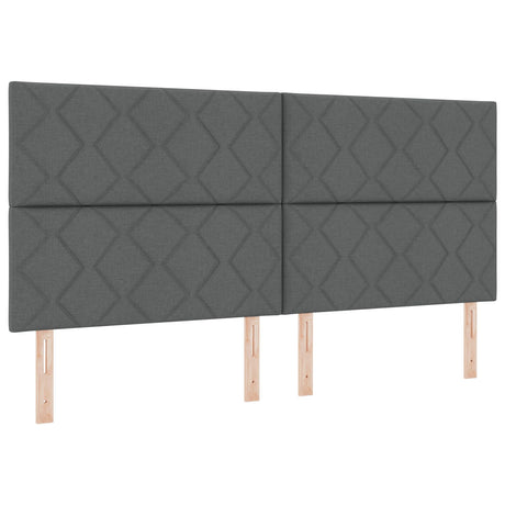 Dark Grey Fabric Bed Frame 200X200 Cm