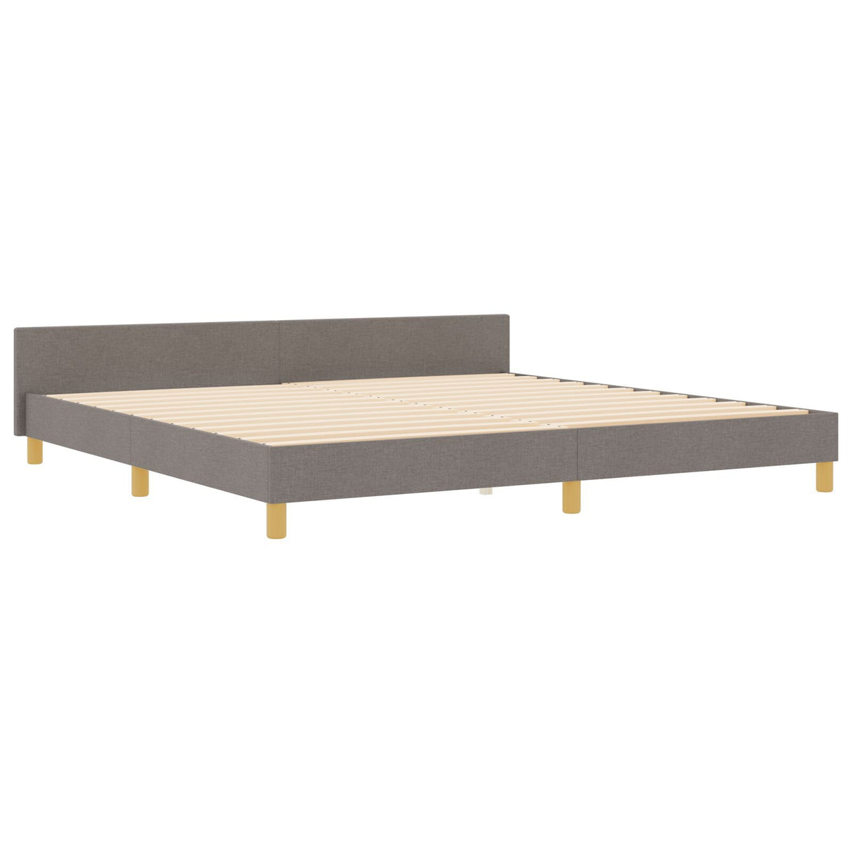 Bed Frame Taupe 200X200 Cm Fabric