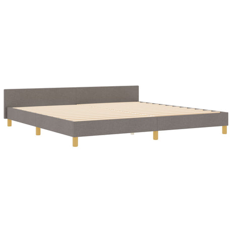 Bed Frame Taupe 200X200 Cm Fabric