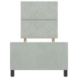 Bed Frame Light Grey 80X200 Cm Velvet