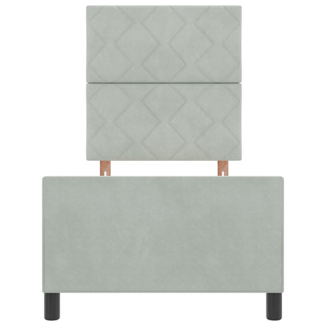Bed Frame Light Grey 80X200 Cm Velvet
