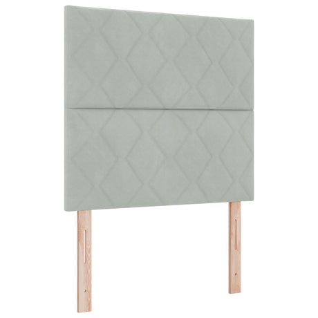 Bed Frame Light Grey 90X200 Cm Velvet
