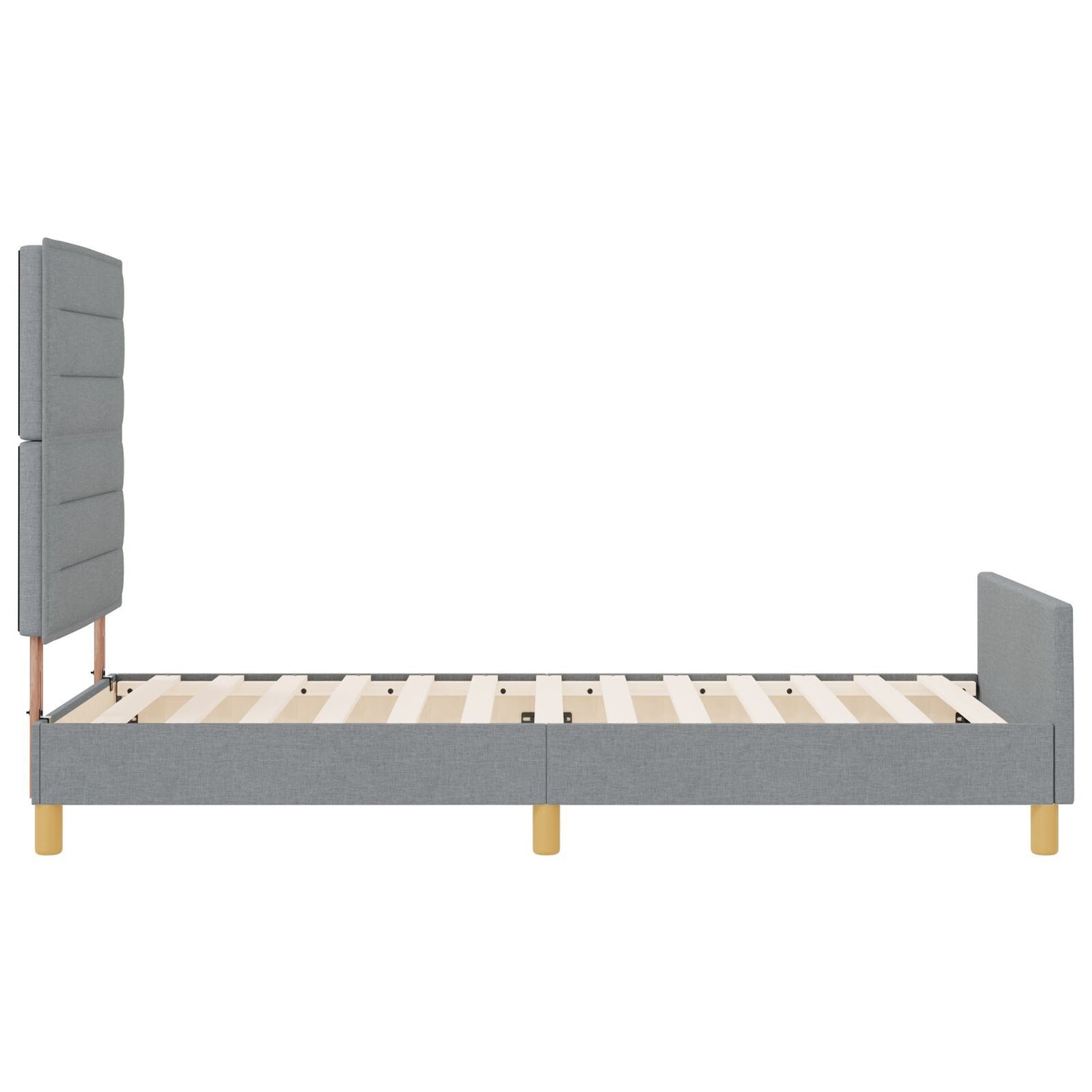 Bed Frame Light Grey 80X200 Cm Fabric