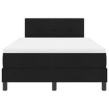 Box Spring Bed With Mattress & Led Black 120X190 Cm Fabric