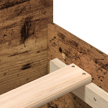 Bed Frame Old Wood 200X200 Cm Engineered Wood